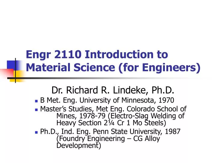 engr 2110 introduction to material science for engineers