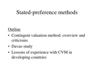 Stated-preference methods