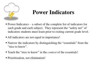 Power Indicators