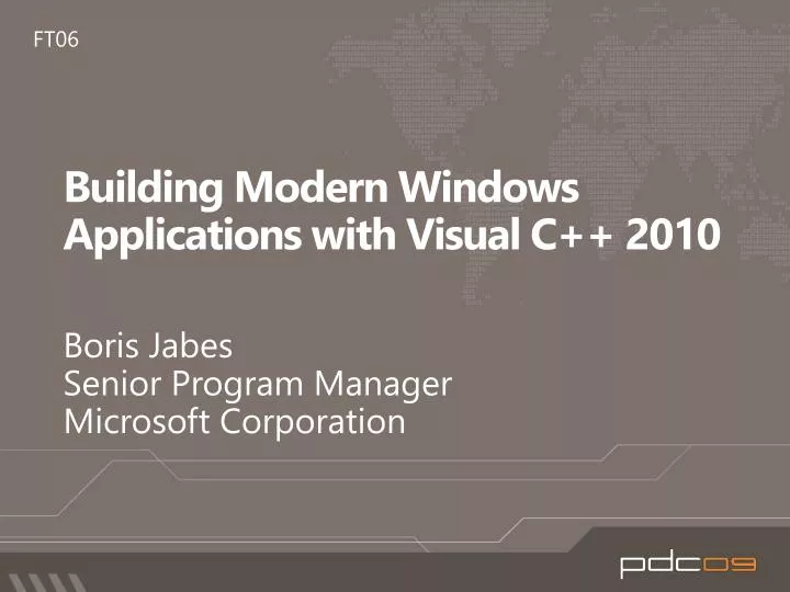 building modern windows applications with visual c 2010