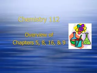 Chemistry 112