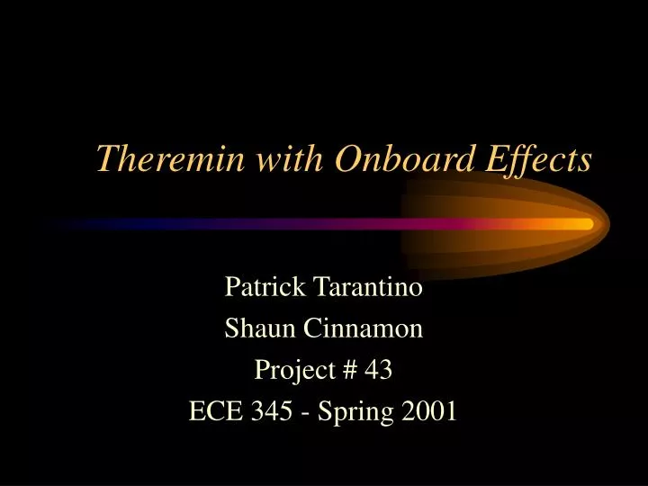 theremin with onboard effects