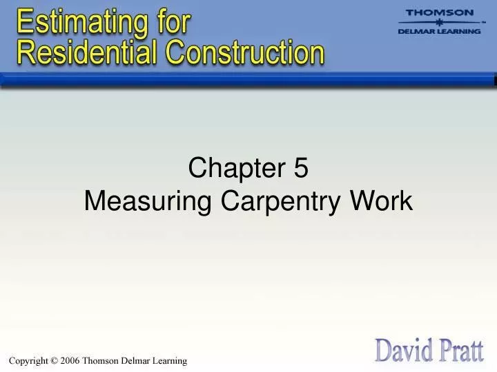 chapter 5 measuring carpentry work
