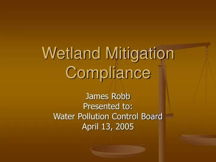 wetland mitigation compliance