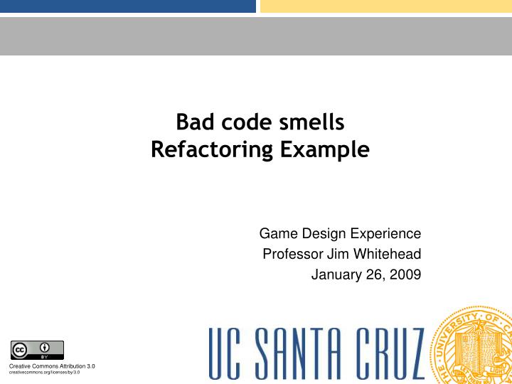 bad code smells refactoring example