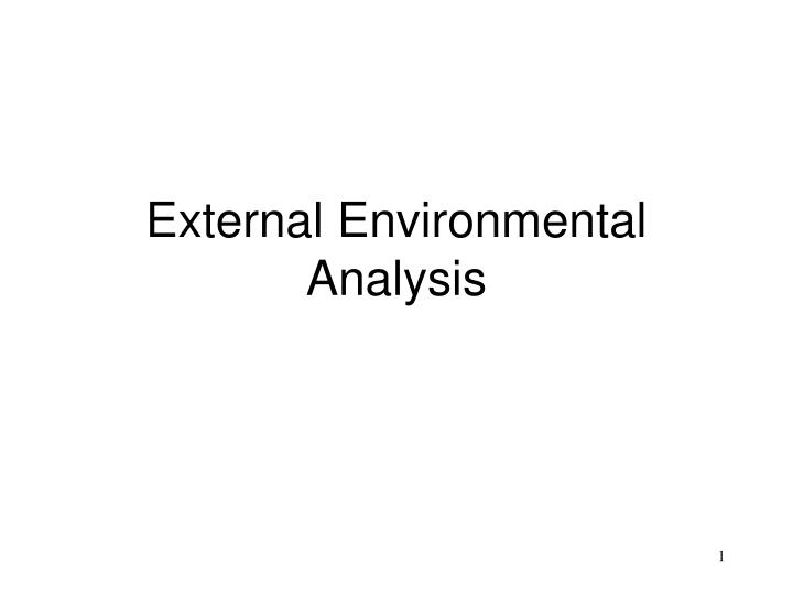 external environmental analysis