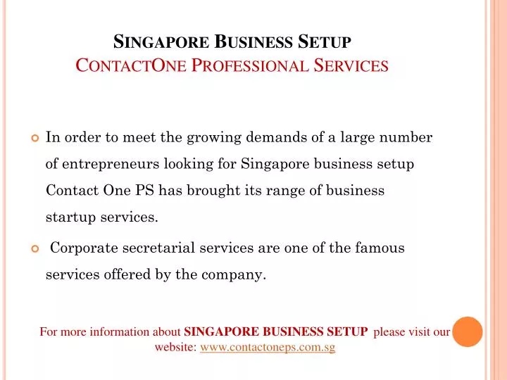 singapore business setup contactone professional services