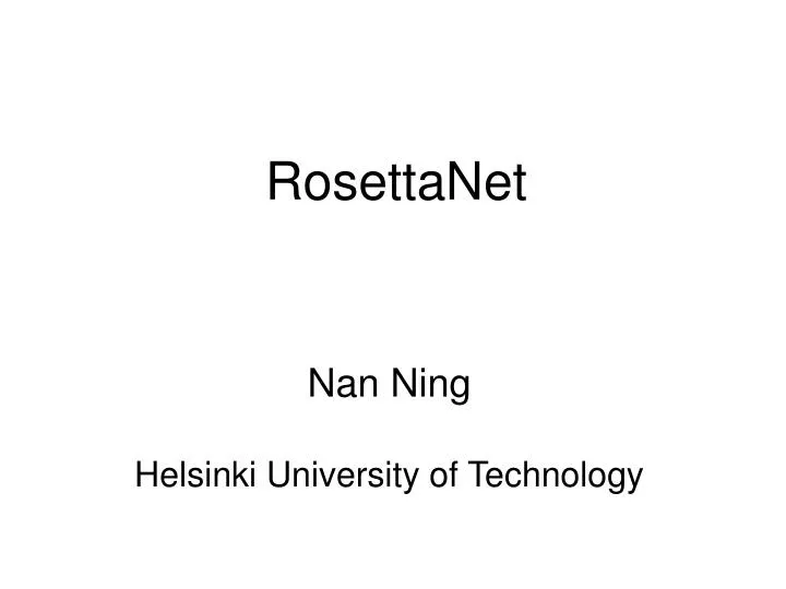 rosettanet