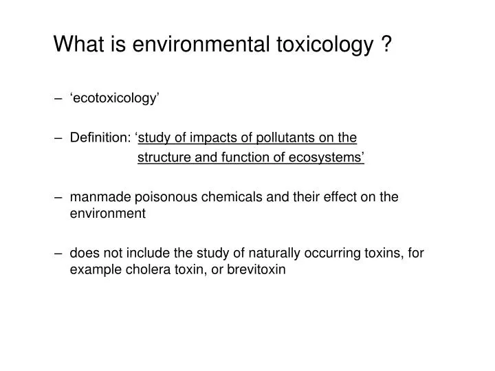 what is environmental toxicology