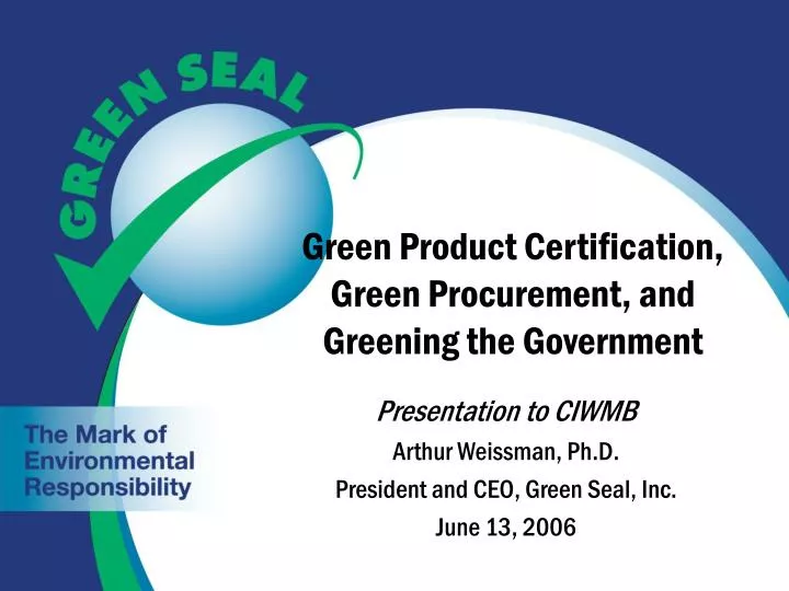 green product certification green procurement and greening the government