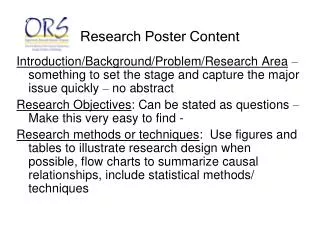 Research Poster Content
