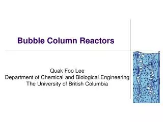 Bubble Column Reactors