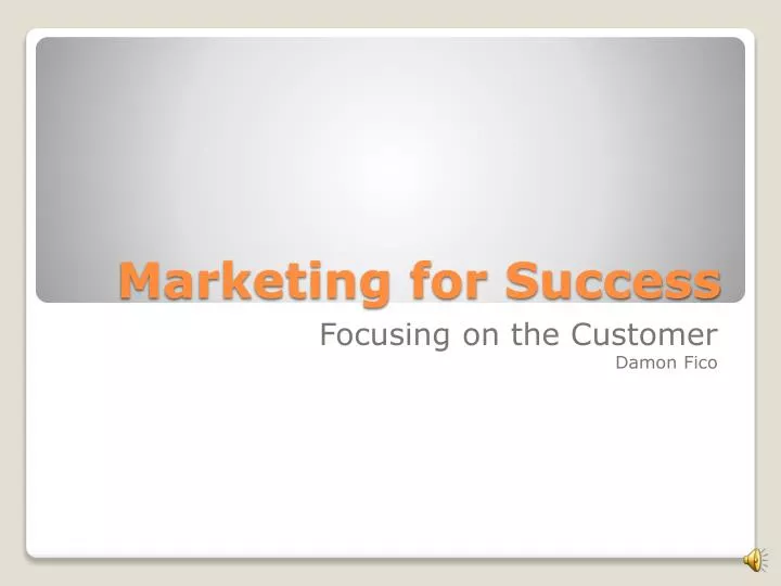 marketing for success