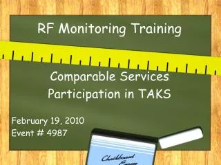 RF Monitoring Training