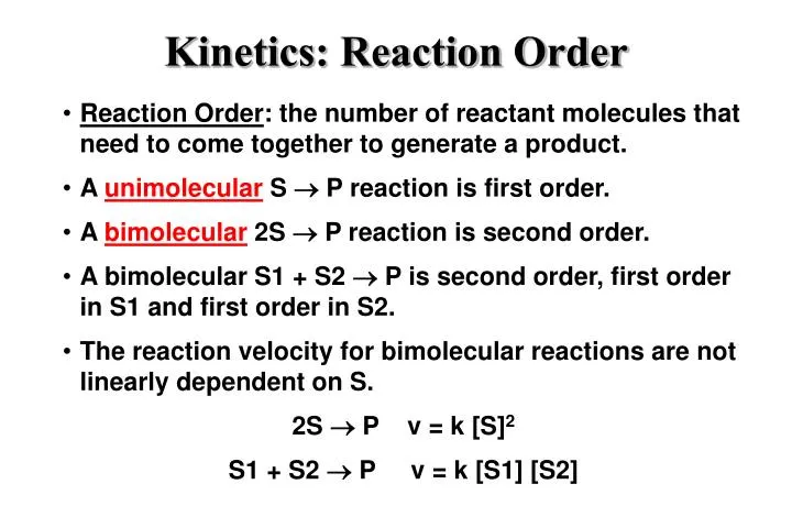 kinetics reaction order