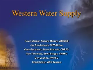Western Water Supply