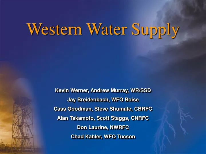 western water supply