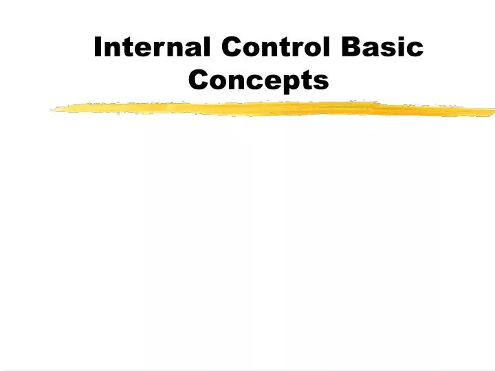 internal control basic concepts