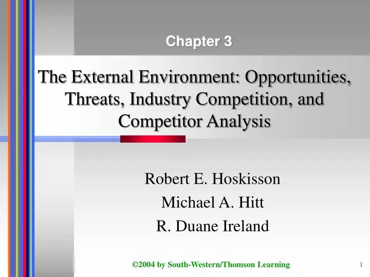 the external environment opportunities threats industry competition and competitor analysis