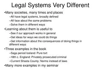 Legal Systems Very Different