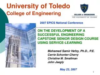 University of Toledo College of Engineering
