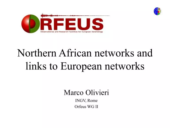 northern african networks and links to european networks
