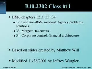 B40.2302 Class #11
