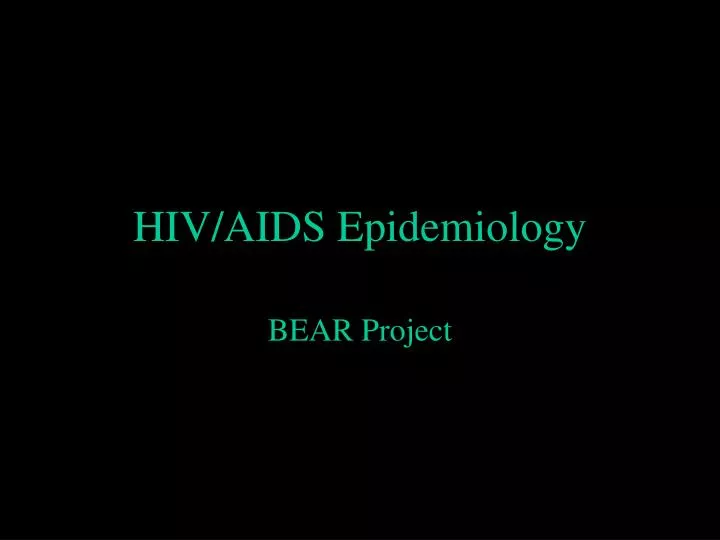 hiv aids epidemiology