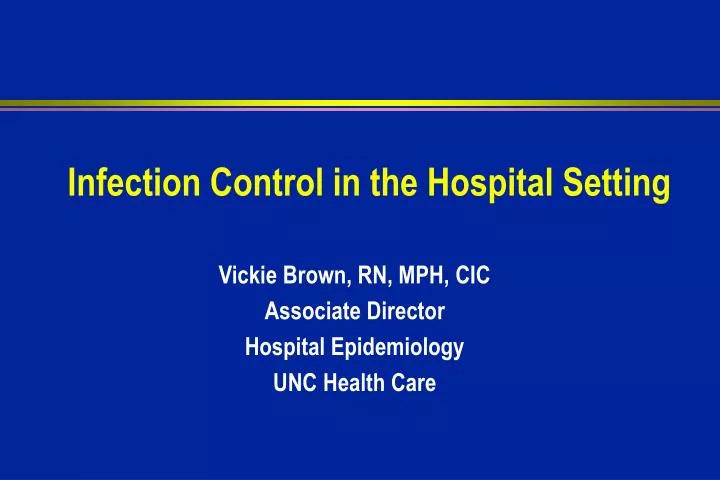 infection control in the hospital setting