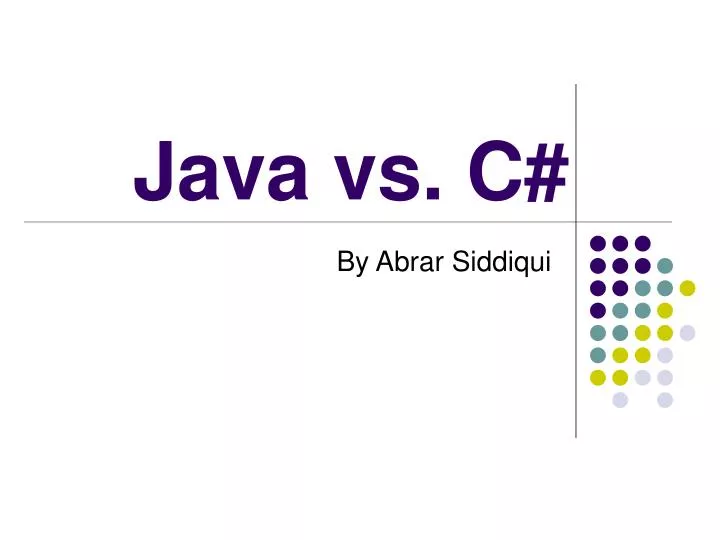 java vs c