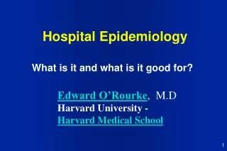 Hospital Epidemiology