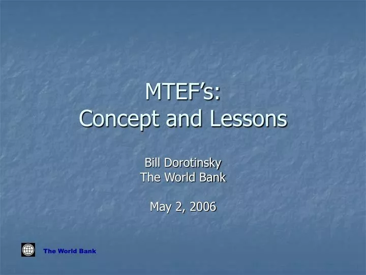 mtef s concept and lessons