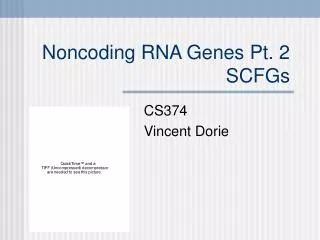 Noncoding RNA Genes Pt. 2 SCFGs