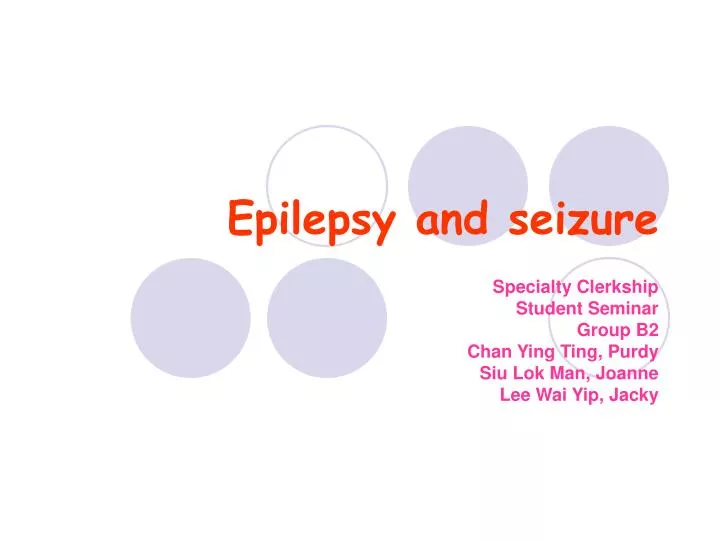 epilepsy and seizure