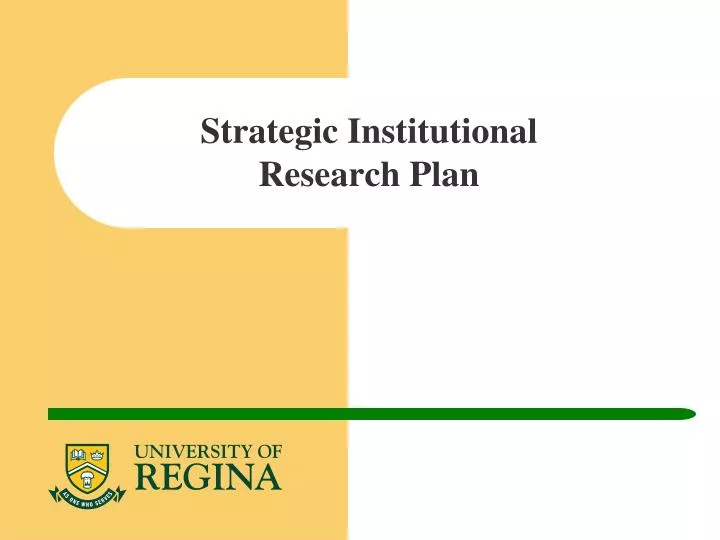 strategic institutional research plan