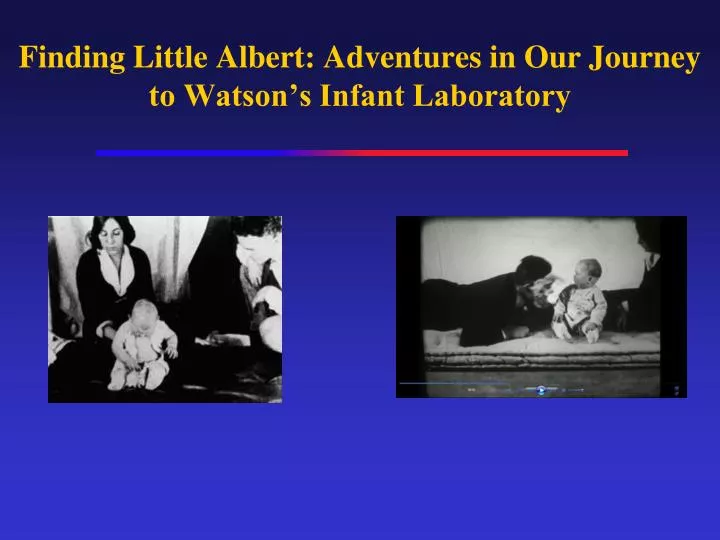 finding little albert adventures in our journey to watson s infant laboratory