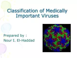 Classification of Medically Important Viruses
