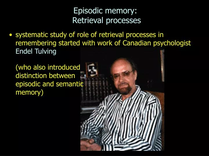 episodic memory retrieval processes