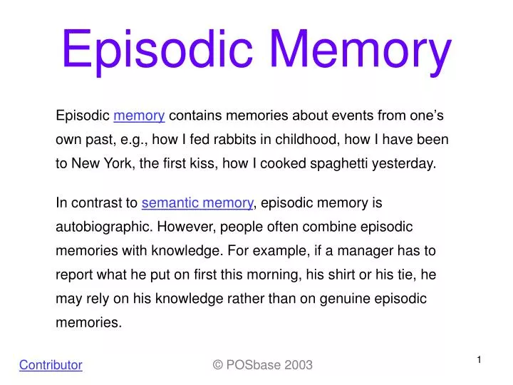 episodic memory