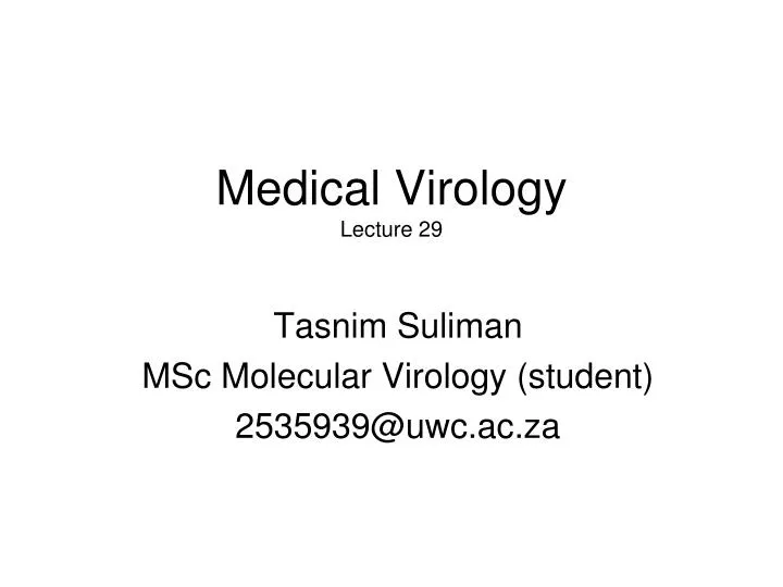 medical virology lecture 29