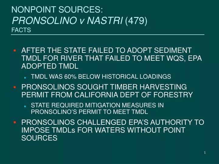 nonpoint sources pronsolino v nastri 479 facts