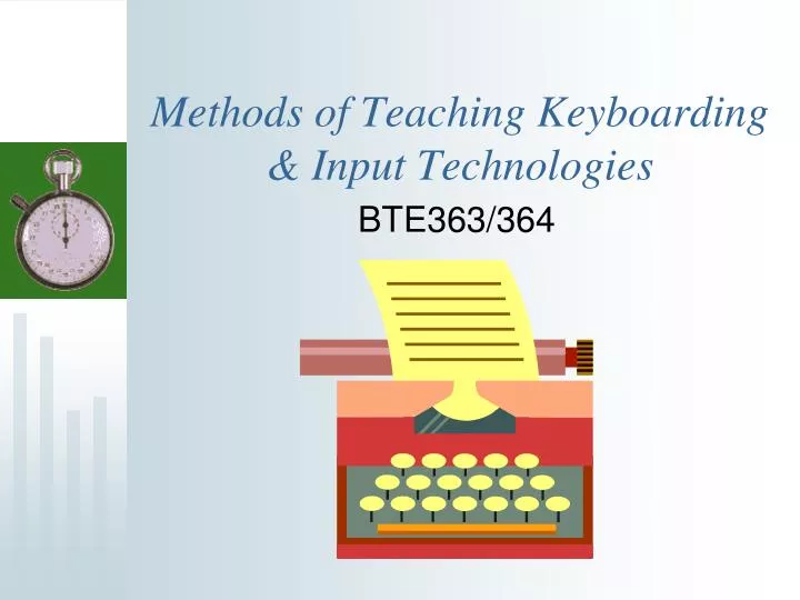 methods of teaching keyboarding input technologies