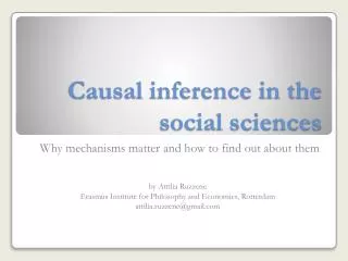 Causal inference in the social sciences