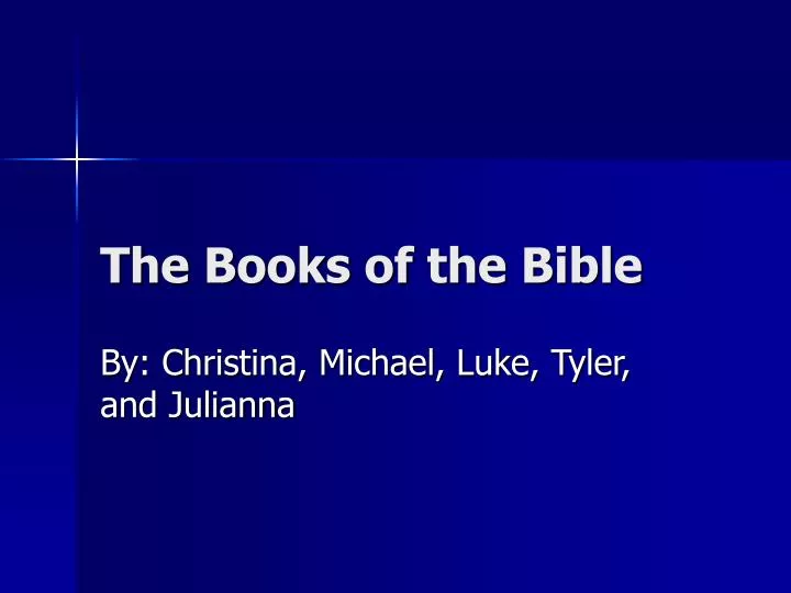 the books of the bible
