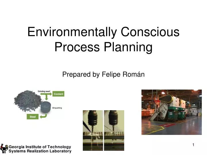 environmentally conscious process planning