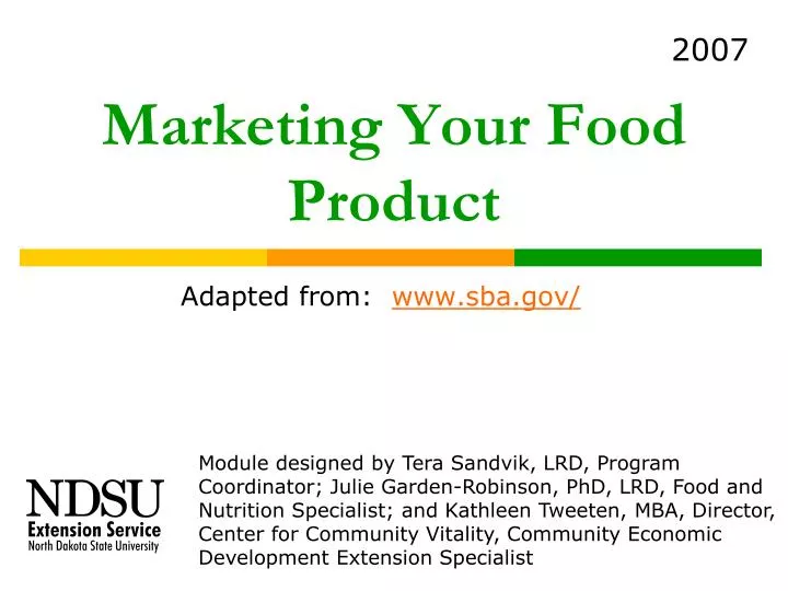 marketing your food product