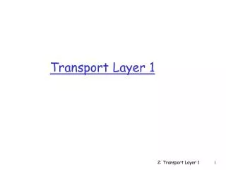 Transport Layer 1