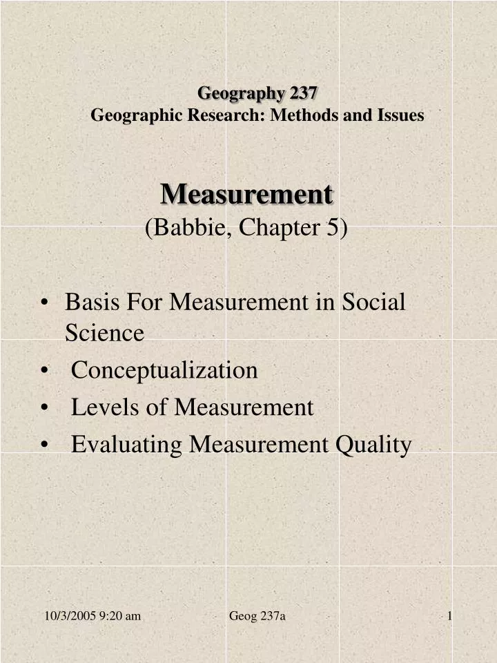 measurement babbie chapter 5