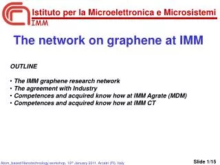 The network on graphene at IMM