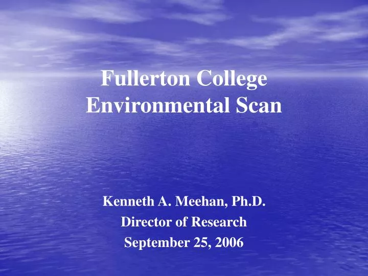 fullerton college environmental scan
